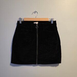 Zip Up Corduroy Skirt